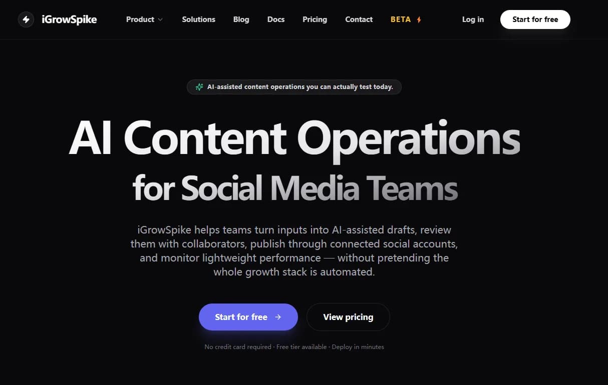 iGrowSpike desktop preview