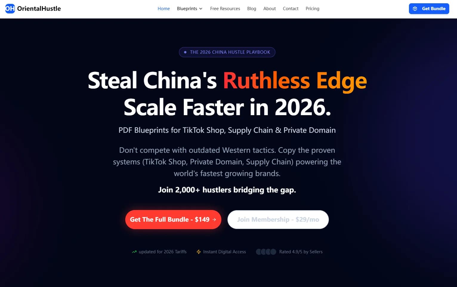 OrientalHustle desktop preview