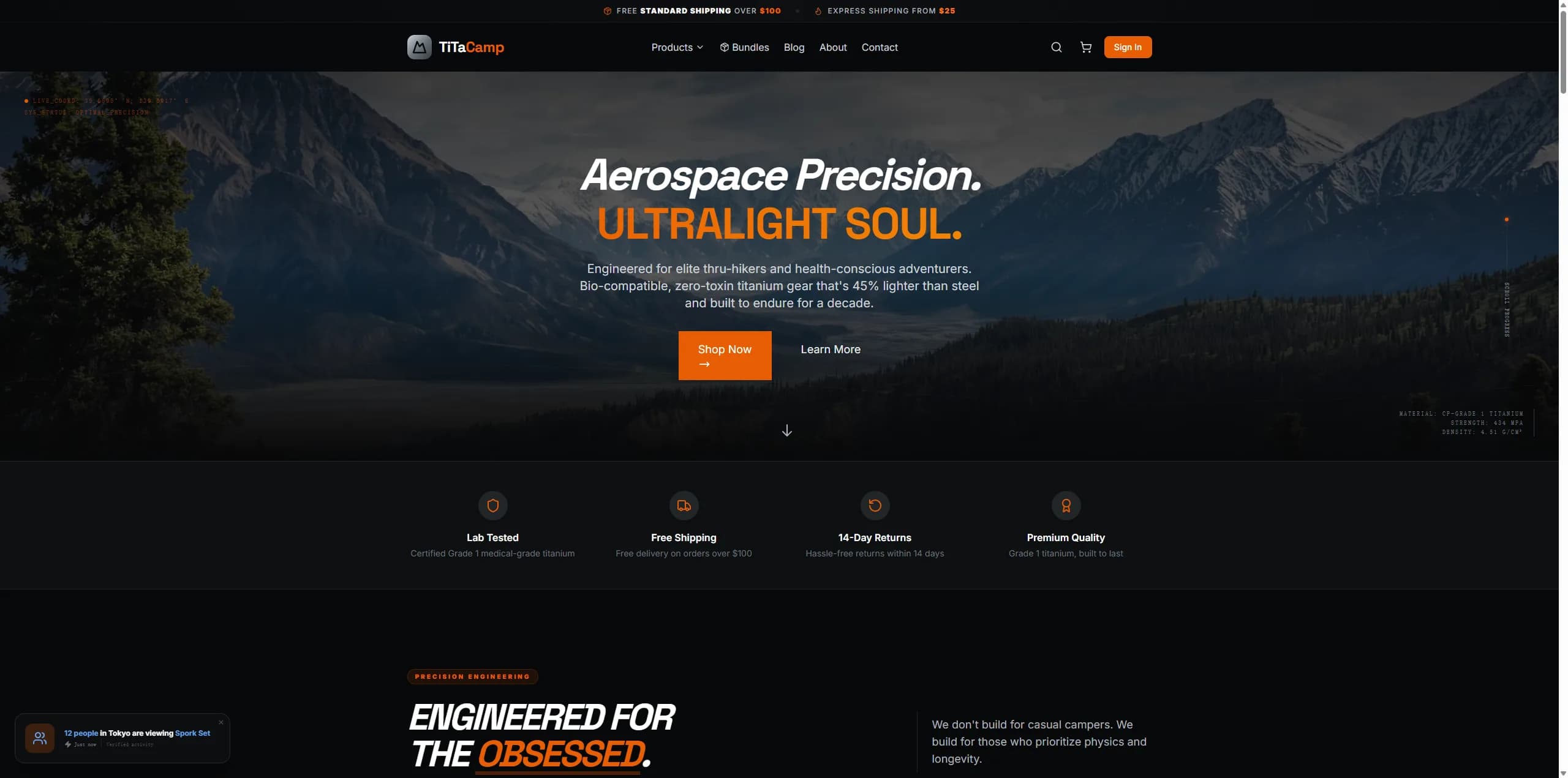 TiTaCamp desktop preview