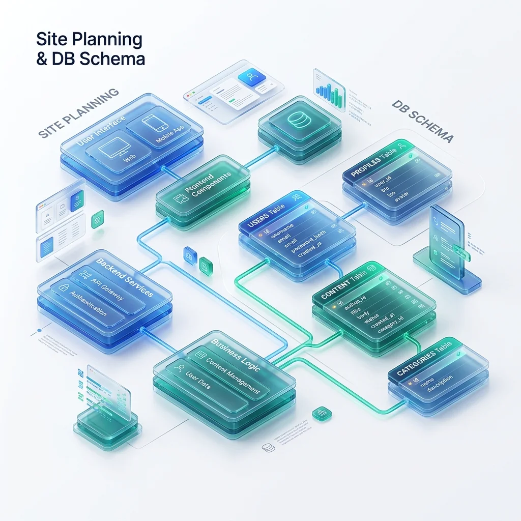 Site planning & DB schema