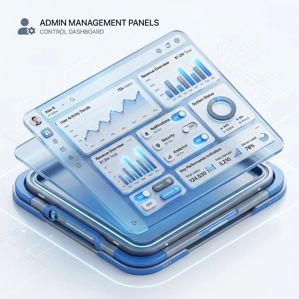 Admin management panels